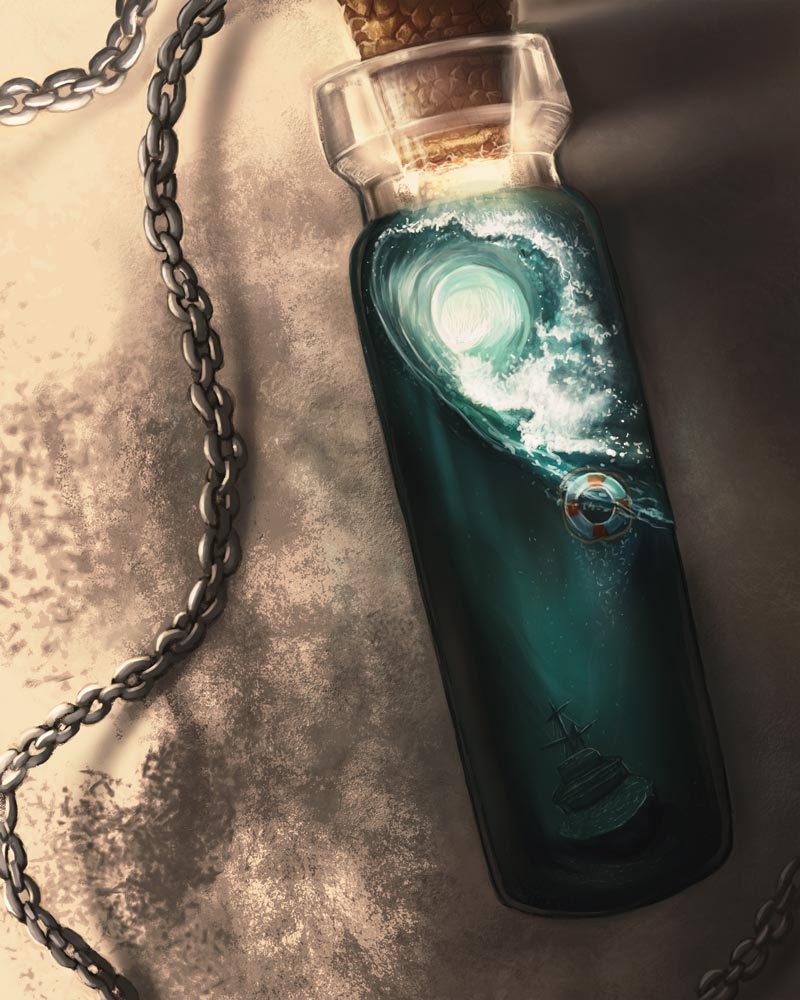 The Vial Digital Art Painting by Melody Nieves