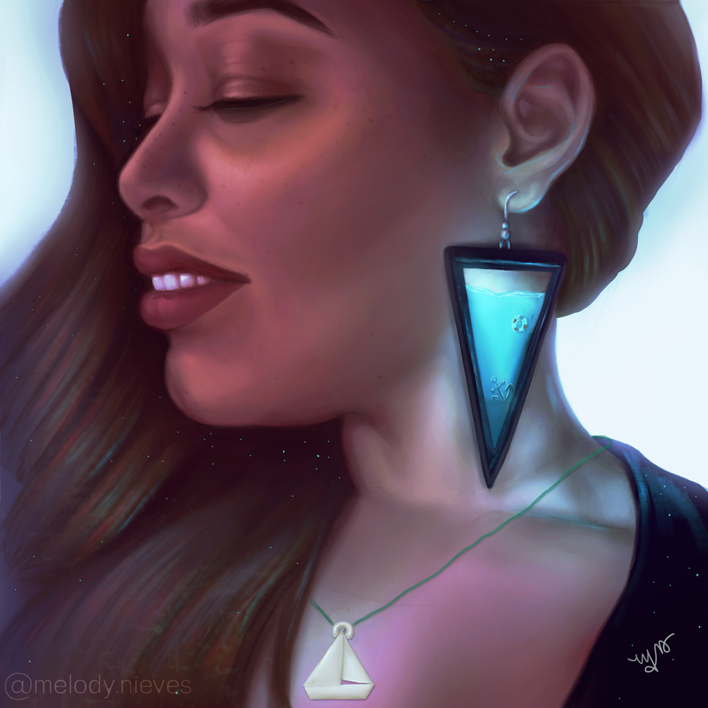 Draw Yourself Challenge Self Portrait Digital Art Painting by Melody Nieves