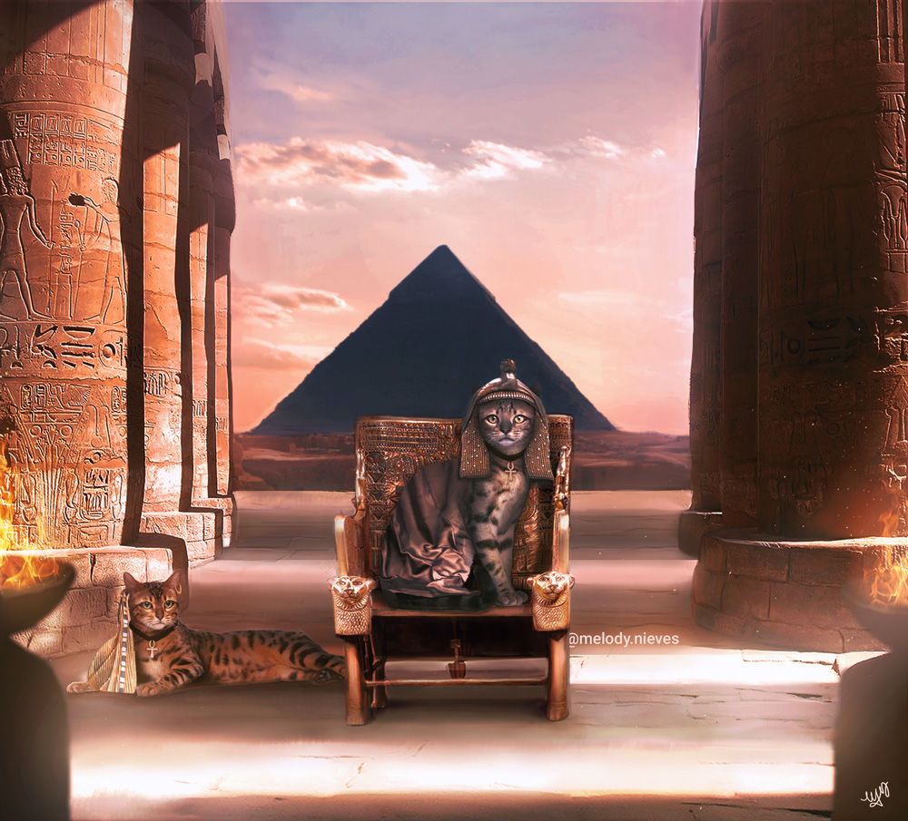 Lazy Day: Ancient Egypt Digital Art Photo Manipulation by Melody Nieves