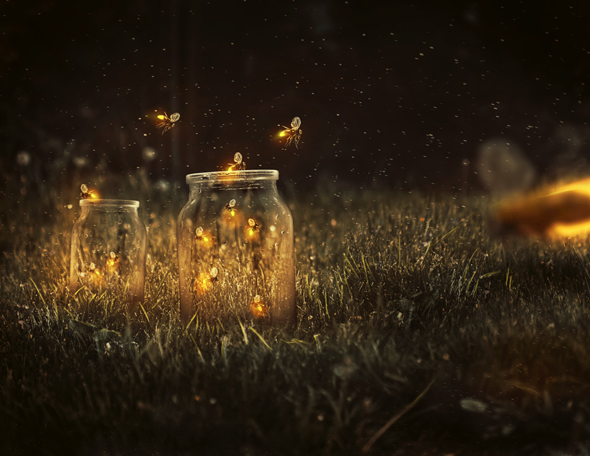 How to Make a Fireflies Photo Manipulation Digital Art by Melody Nieves