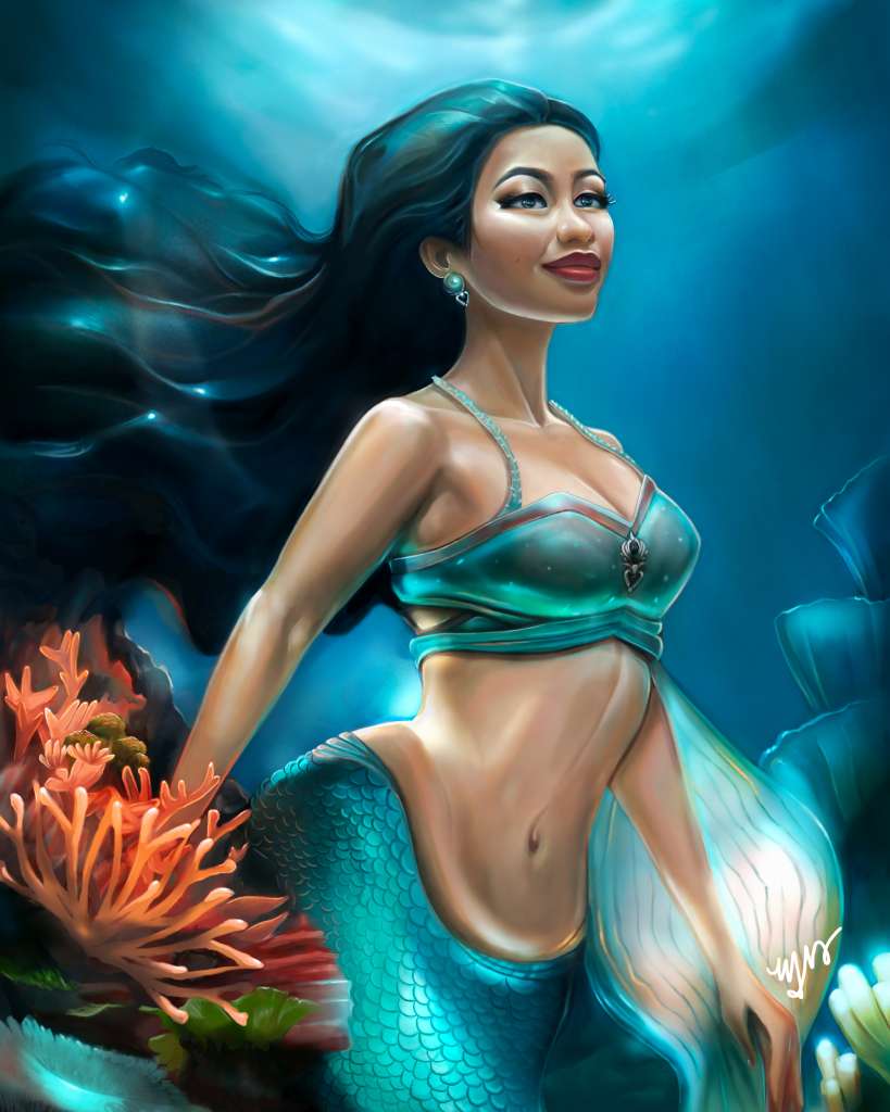 Siren, Mermaid Painting by Melody Nieves